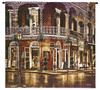 Jazz du Jour by Betsy Brown | Woven Tapestry Wall Art Hanging | New Orleans French Quarter Architecture Evening Street Music | 100% Cotton USA Size 31x31 Wall Tapestry