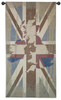 Union Jack | Woven Tapestry Wall Art Hanging | Contemporary Vertical British Flag Design | 100% Cotton USA Size 61x31 Wall Tapestry