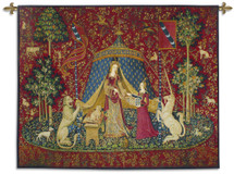 The Lady and The Unicorn - À Mon Seul Désir (Desire) | Woven Tapestry Wall Art Hanging | Historic Middle Ages Tapestry Reproduction | 100% Cotton USA Size 62x50 Wall Tapestry