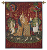 The Lady and the Unicorn – Hearing | Woven Tapestry Wall Art Hanging | Historic Middle Ages Tapestry Reproduction | 100% Cotton USA Size 65x53 Wall Tapestry