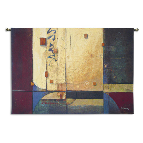 Ocean Voyage by Don Li-Leger | Woven Tapestry Wall Art Hanging | Abstract Asian Fusion Geometric Pattern Artwork | 100% Cotton USA Size 88x53 Wall Tapestry