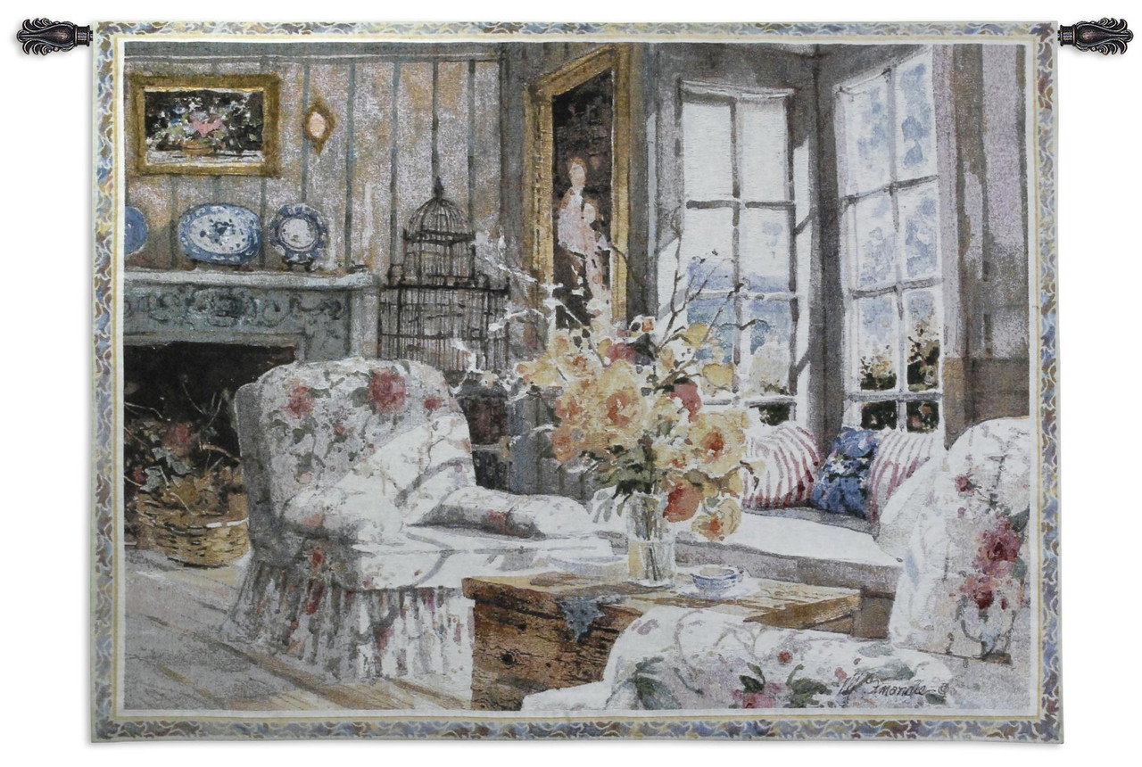 Sun Filled Chintz by Marilyn Simandle Woven Tapestry Wall Art