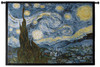 Starry Night by Vincent van Gogh | Woven Tapestry Wall Art Hanging | Post-Impressionist Masterpiece of Saint-Remy-de-Provence Abstract Landscape | 100% Cotton USA Size 53x40 Wall Tapestry
