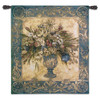 Tuscan Urn Cerulean by Liz Jardine | Woven Tapestry Wall Art Hanging | Overflowing Decorative Vase Still Life | 100% Cotton USA Size 53x45 Wall Tapestry