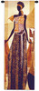 Malaika by Keith Mallett | Woven Tapestry Wall Art Hanging | Elegant African Woman | 100% Cotton USA Size 48x16 Wall Tapestry