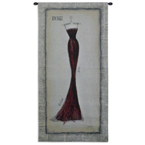 Divine Silhouette by Emily Adams | Woven Tapestry Wall Art Hanging | Vintage Themed Fashion Artwork | 100% Cotton USA Size 53x27 Wall Tapestry