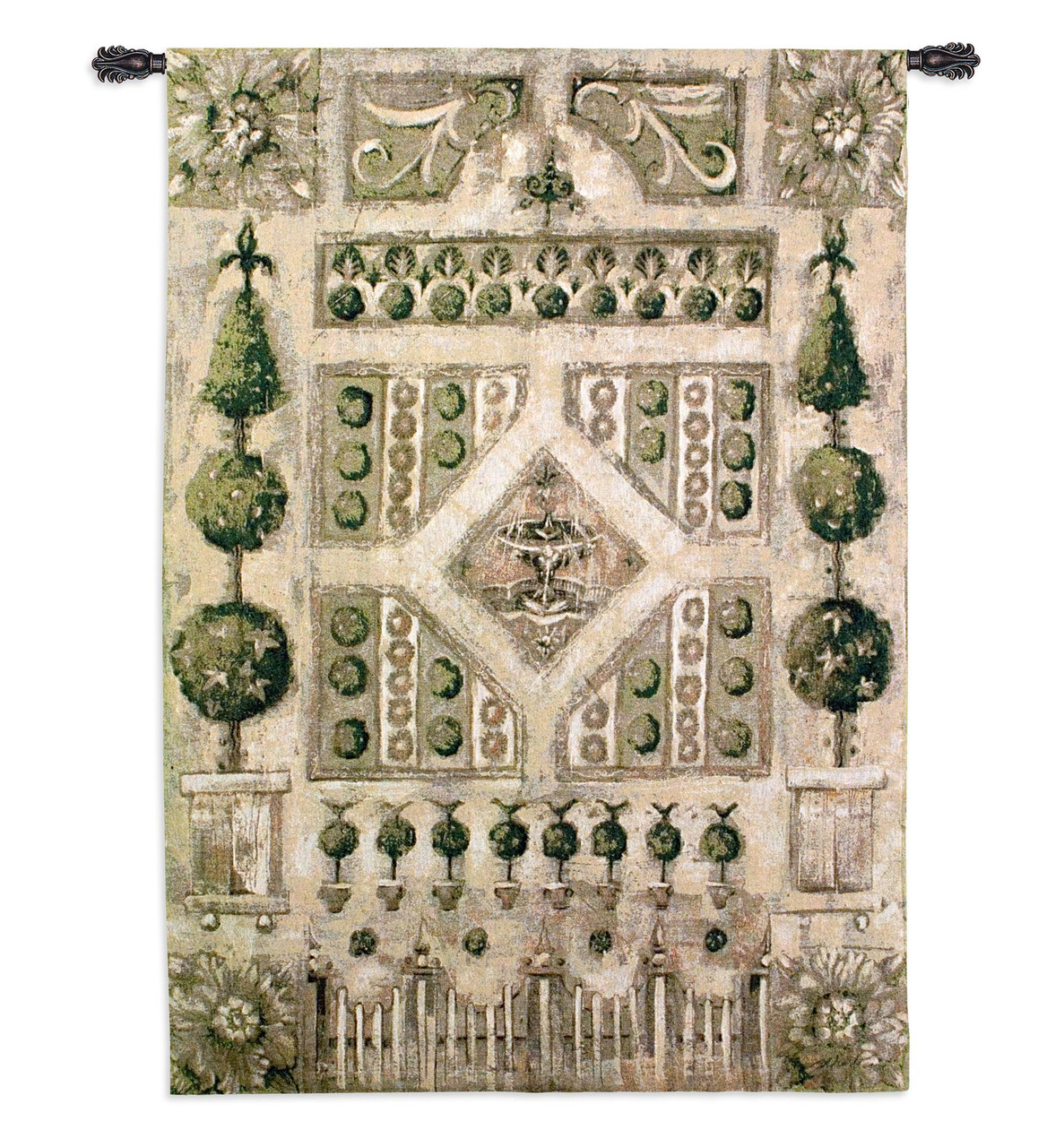 Garden Gate Woven Tapestry Wall Art Hanging For Home Office