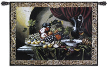 Vintage Still Life by Riccardo Bianchi | Woven Tapestry Wall Art Hanging | Colorful Fruit Ensemble Still Life | 100% Cotton USA Size 53x38 Wall Tapestry