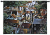 Rooftops II by Michael O'Toole | Woven Tapestry Wall Art Hanging | European Bright Tiled Cityscape Aerial View | 100% Cotton USA Size 53x39 Wall Tapestry