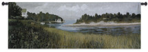 Inlet by Jacqueline Penney | Woven Tapestry Wall Art Hanging | Relaxing Seaside Panoramic Coastal Landscape | 100% Cotton USA Size 74x27 Wall Tapestry