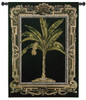 Masterpiece Palm II | Woven Tapestry Wall Art Hanging | Banana Palm on Black with Elaborate Border | 100% Cotton USA Size 53x38 Wall Tapestry