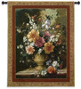 Nature's Glory IV by Albert Williams | Woven Tapestry Wall Art Hanging | Floral Blooming Centerpiece Golden Vase Still Life | 100% Cotton USA Size 53x42 Wall Tapestry