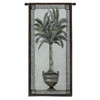 Old World Palm II | Woven Tapestry Wall Art Hanging | Tropical Tree in Ornate Decorative Urn | 100% Cotton USA Size 50x24 Wall Tapestry