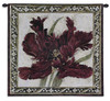 Fire Red Tulip by Liz Jardine | Woven Tapestry Wall Art Hanging | Enlarged Red Tulip Detailed Wine Floral | 100% Cotton USA Size 24.5x24 Wall Tapestry