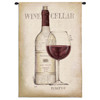 Wine Cellar | Woven Tapestry Wall Art Hanging | Minimal Red Wine Artwork | 100% Cotton USA Size 53x36 Wall Tapestry