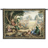 Romantic Pastoral Scene Cotton and Wool | Woven Tapestry Wall Art Hanging | Musical Renaissance Scene in the Woods | 100% Cotton USA Size 71x53 Wall Tapestry