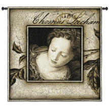 The Monarch | Woven Tapestry Wall Art Hanging | Belgian Postal Stamp Artwork | 100% Cotton USA Size 53x53 Wall Tapestry