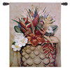 Tropical Flora | Woven Tapestry Wall Art Hanging | Diverse Radiant Floral Centerpiece | 100% Cotton USA Size 53x40 Wall Tapestry