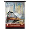 Hiawatha | Woven Tapestry Wall Art Hanging | Steam Engine Passenger Train Vintage Poster | 100% Cotton USA Size 53x39 Wall Tapestry