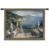 Amalfi Holiday by Max Hayslette | Woven Tapestry Wall Art Hanging | Romantic Mediterranean Coast Seaside View | 100% Cotton USA Size 53x41 Wall Tapestry