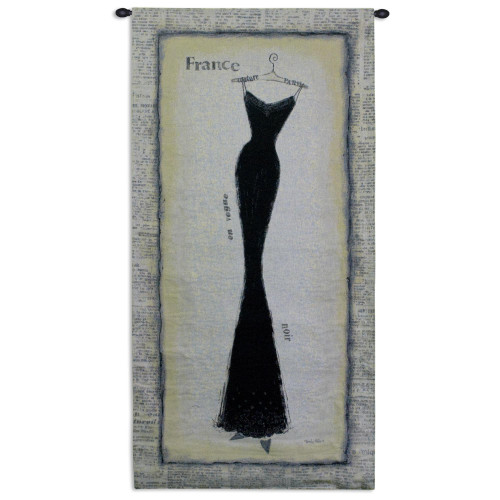 Vogue Silhouette by Emily Adams | Woven Tapestry Wall Art Hanging | Vintage Themed Fashion Artwork | 100% Cotton USA Size 53x27 Wall Tapestry