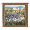 Provencal Village by Michael Longo | Woven Tapestry Wall Art Hanging | French Impressionists Village with Lavender Field Landscape | 100% Cotton USA Size 53x53 Wall Tapestry