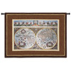 Nova Terrarum Orbis | Woven Tapestry Wall Art Hanging | Vintage Historic European World Map | 100% Cotton USA Size 73x53 Wall Tapestry