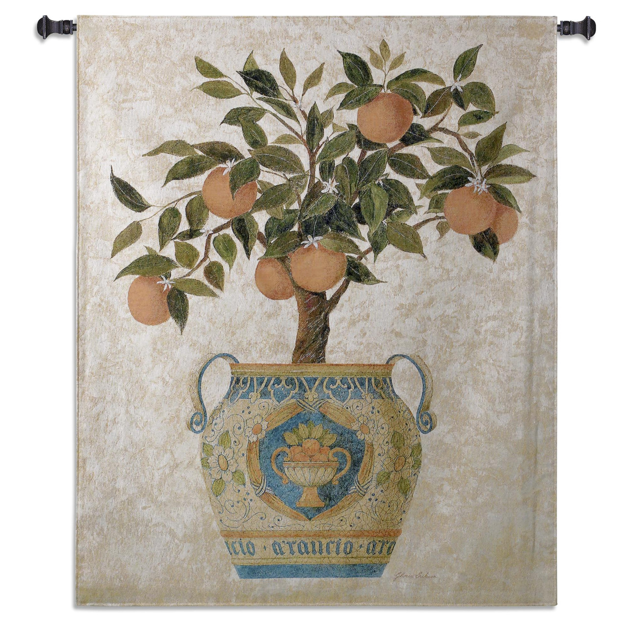 Italian Orange Tree by Gloria Erickson Woven Tapestry Wall Art