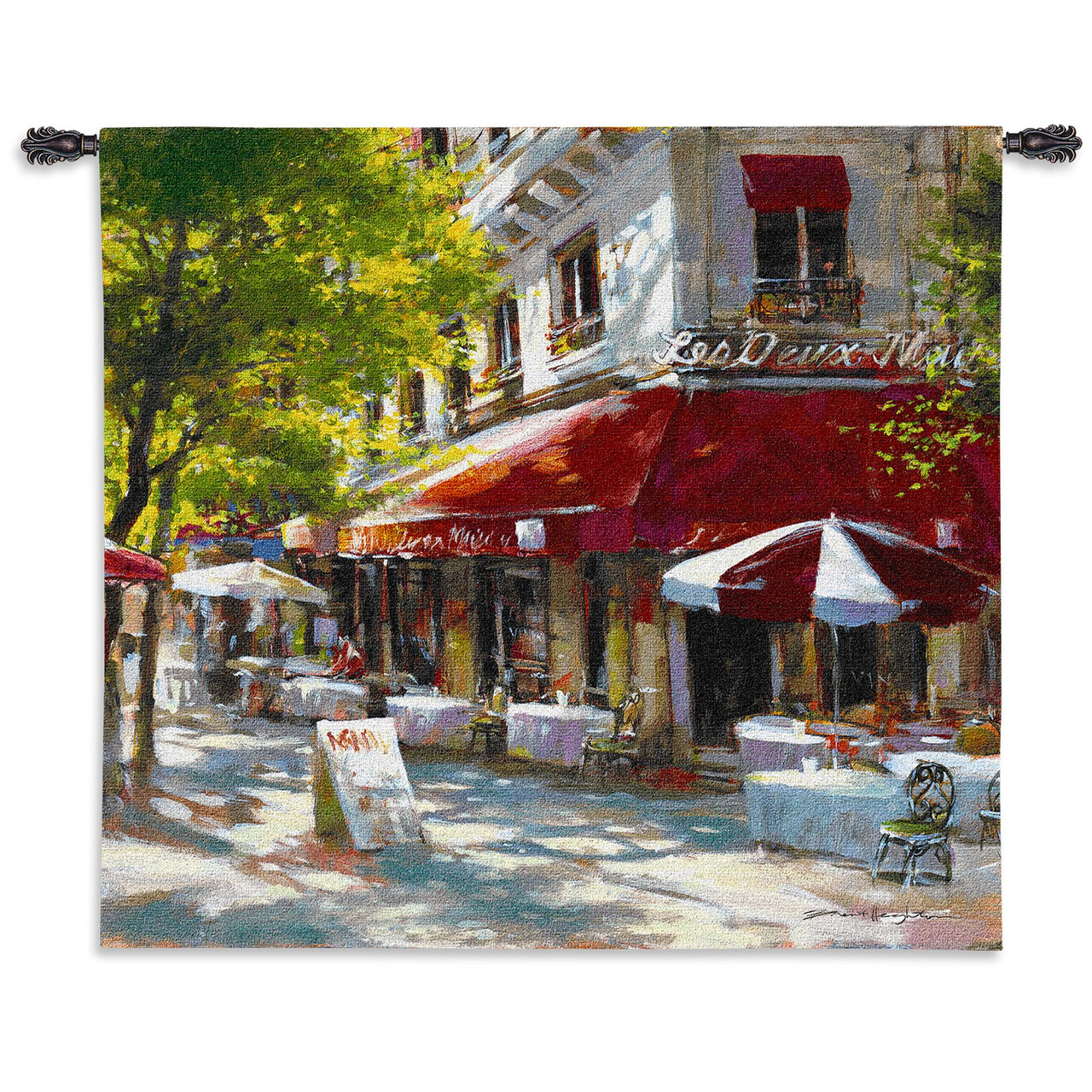 Corner Cafe II by Brent Heighten | Woven Tapestry Wall Art Hanging ...