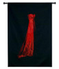 Scarlett | Woven Tapestry Wall Art Hanging | Stunning Red Gown on Rich Black Chenille | 100% Cotton USA Size 62x42 Wall Tapestry