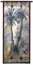 Masoala Panel I by Jill O'Flannery | Woven Tapestry Wall Art Hanging | Tropical West Indies Palm Trees | 100% Cotton USA Size 53x22 Wall Tapestry