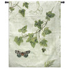 Ivies and Ferns II by Lisa Audit | Woven Tapestry Wall Art Hanging | Contemporary Fern and Butterflies on Cursive Parchment | 100% Cotton USA Size 52x40.5 Wall Tapestry