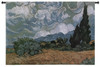 Wheat Field with Cypresses by Vincent van Gogh | Woven Tapestry Wall Art Hanging | Post Impressionist Golden Field Landscape Masterpiece | 100% Cotton USA Size 54x40 Wall Tapestry