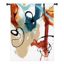 Fabricate I by Sisa Jasper | Woven Tapestry Wall Art Hanging | Rich Contemporary Splattered Paint Design | 100% Cotton USA Size 40x39 Wall Tapestry