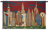 Cityliners | Woven Tapestry Wall Art Hanging | Contemporary Urban American Skyscrapers | 100% Cotton USA Size 63x41 Wall Tapestry