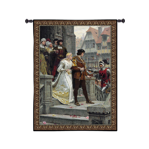 Call to Arms | Woven Tapestry Wall Art Hanging | Royal Medieval Wedding | 100% Cotton USA Size 41x33 Wall Tapestry