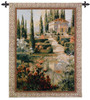 Tuscany Estate | Woven Tapestry Wall Art Hanging | Italian Villa Country Garden | 100% Cotton USA Size 53x42 Wall Tapestry