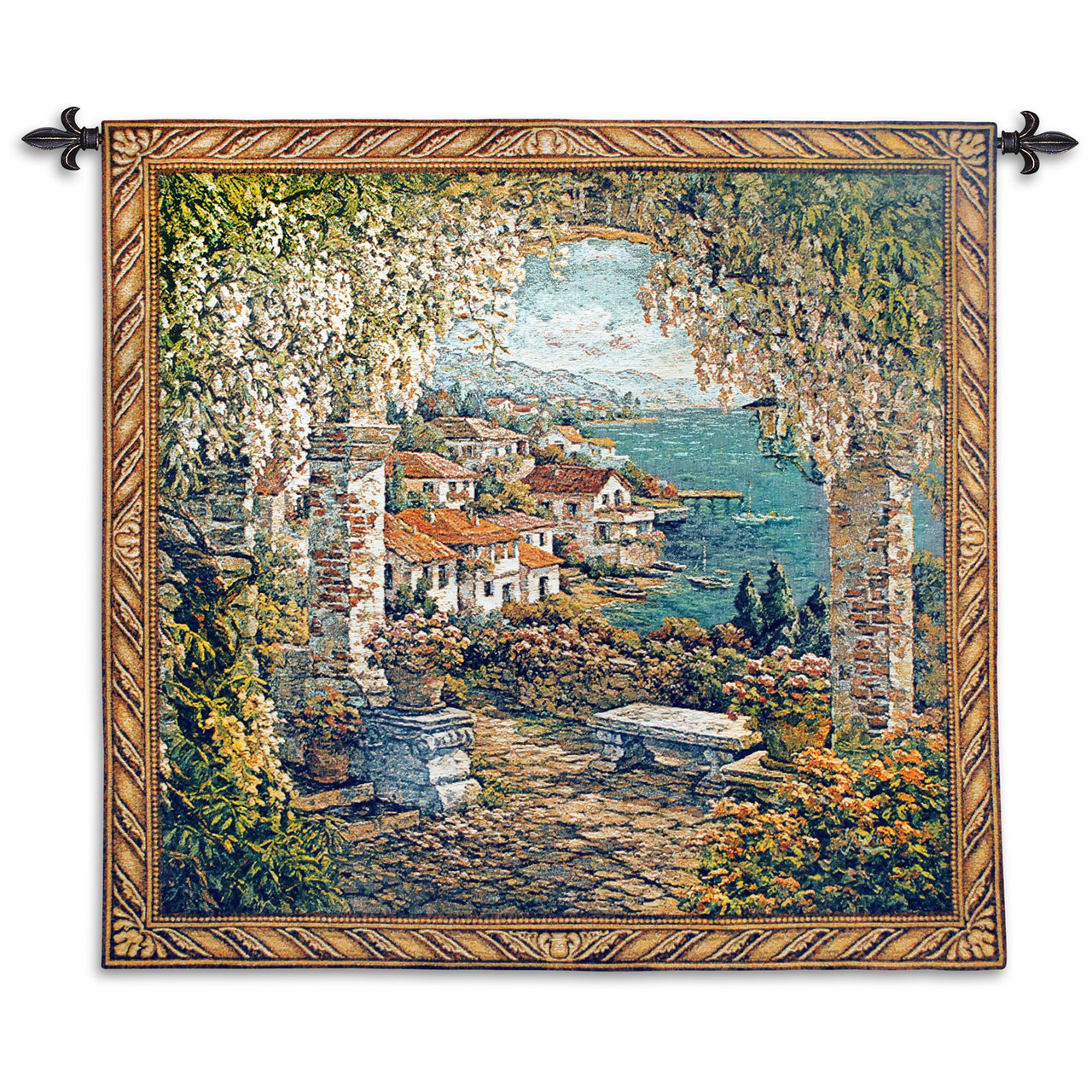 Seaview Hideaway by Yurie Lee | Woven Tapestry Wall Art Hanging