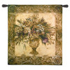 Tuscan Urn by Liz Jardine | Woven Tapestry Wall Art Hanging | Vase Flower Bouquet Warm Earthy Color Floral Theme | 100% Cotton USA Size 53x45 Wall Tapestry