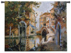 Venice Canal by Robert Pejman | Woven Tapestry Wall Art Hanging | Venetian Canals and Gondola | 100% Cotton USA Size 53x42 Wall Tapestry