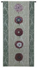 Floating Botanicals Damask | Woven Tapestry Wall Art Hanging | Vertical Crimson Besler Floral Arrangement on Damask | 100% Cotton USA Size 57x26 Wall Tapestry