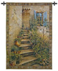 Tuscan Villa II by Roger Duvall | Woven Tapestry Wall Art Hanging | Rustic Italian Village Steps | 100% Cotton USA Size 34x26 Wall Tapestry