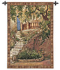 Tuscan Villa I by Roger Duvall | Woven Tapestry Wall Art Hanging | Rustic Italian Steps with Foliage | 100% Cotton USA Size 70x53 Wall Tapestry