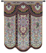 Paradise Plum | Woven Tapestry Wall Art Hanging | Eastern Inspired Vibrant Ornamental Bright Patterns | 100% Cotton USA Size 69x51 Wall Tapestry