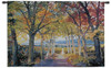 Autumn Path by Douglas Chun | Woven Tapestry Wall Art Hanging | Warm Autumn Colors | 100% Cotton USA Size 53x34 Wall Tapestry