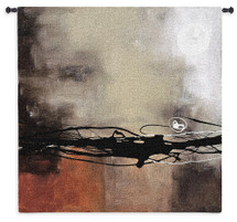 Prelude in Rust II by Laurie Maitland | Woven Tapestry Wall Art Hanging | Rich Earthy Abstract Expressionist Design | 100% Cotton USA Size 44x44 Wall Tapestry