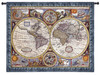 A New and Accurate Map | Woven Tapestry Wall Art Hanging | Basset and Chiswell Intricate Historic 17th Century English Atlas | 100% Cotton USA Size 45x37 Wall Tapestry