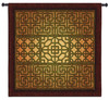Eastern Lattice | Woven Tapestry Wall Art Hanging | Warm Geometric Metal Lattice Patterns | 100% Cotton USA Size 53x53 Wall Tapestry