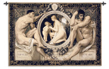 Idylle | Woven Tapestry Wall Art Hanging | Greek Inspired Statuesque Artwork | 100% Cotton USA Size 79x53 Wall Tapestry