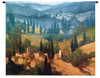 Tuscan Valley View by Philip Craig | Woven Tapestry Wall Art Hanging | Warm Tuscan Landscape with Rolling Hills | 100% Cotton USA Size 34x26 Wall Tapestry